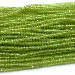 Fio de Pedra Natural Botão Facetado 2x3mm | 40cm para Joias