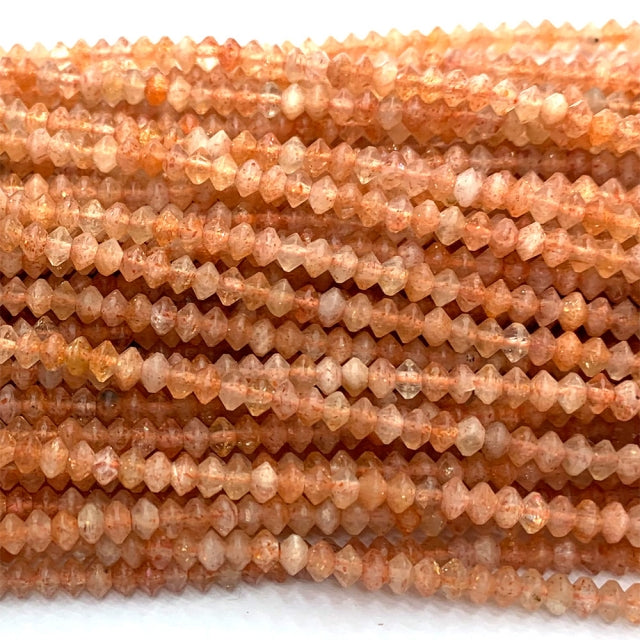 GEMAS DIVERSAS BOTÃO/CONE FACETADO 1X2 MM - 1 FIO - 40CM