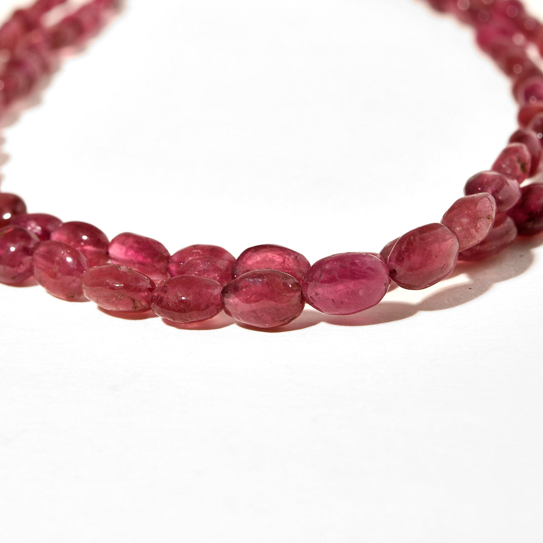 Turmalina Rosa AAA Oval 6x4 a 7x5 mm – Pedra Natural em Fio de 40 cm para Joias