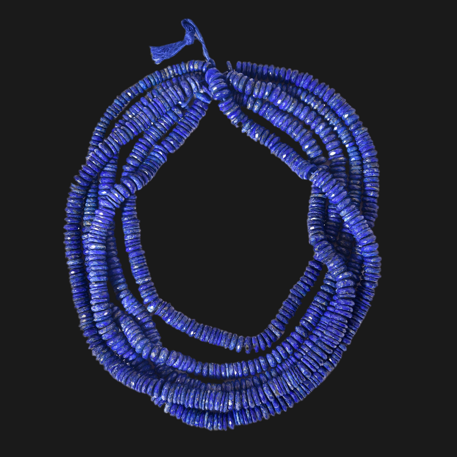 LÁPIS LAZÚLI HEISHI FACETADO 7-9 MM - 1 FIO - 40CM