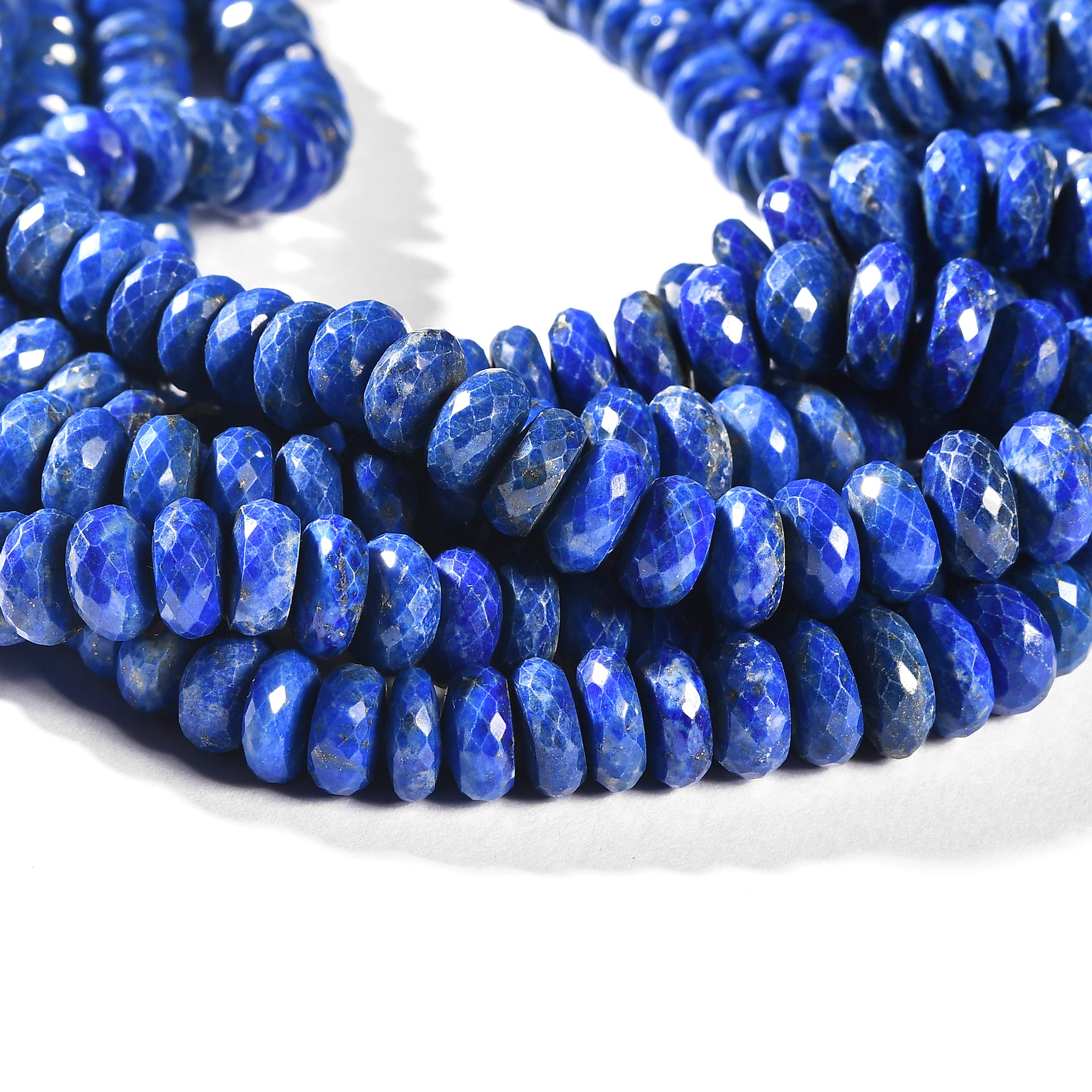 Fio de Lápis Lazuli Natural Facetado 7-10 mm – 40 cm | Pedra Natural – Sachi Online