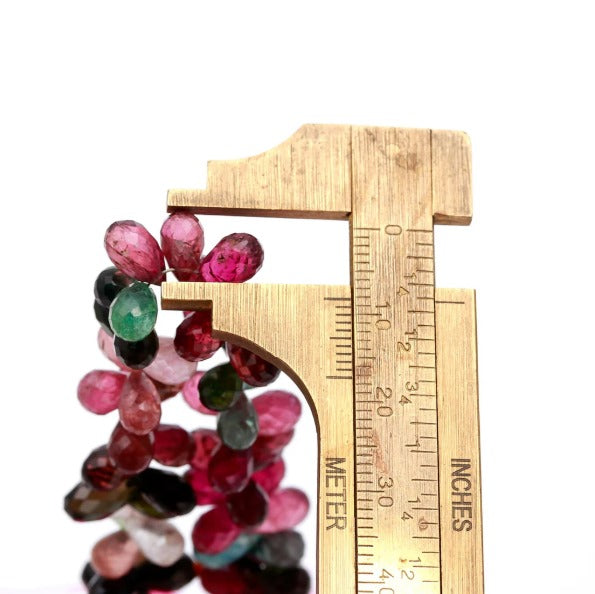TURMALINA GOTA FACETADA 10X6 MM - 1 FIO - 20 CM
