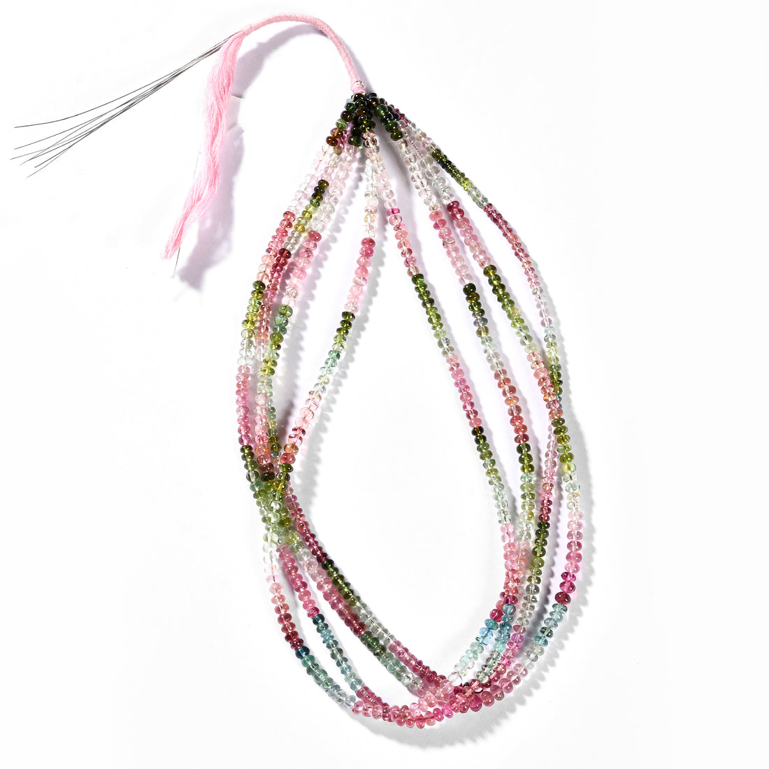 Turmalina Multi Botão 3.8-4.2 mm – Pedra em Fio de 40 cm