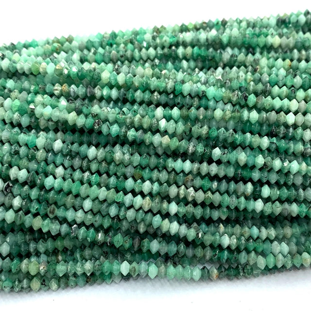 Fio de Gemas Naturais Botão Cone Facetado A 3x4mm – 40cm