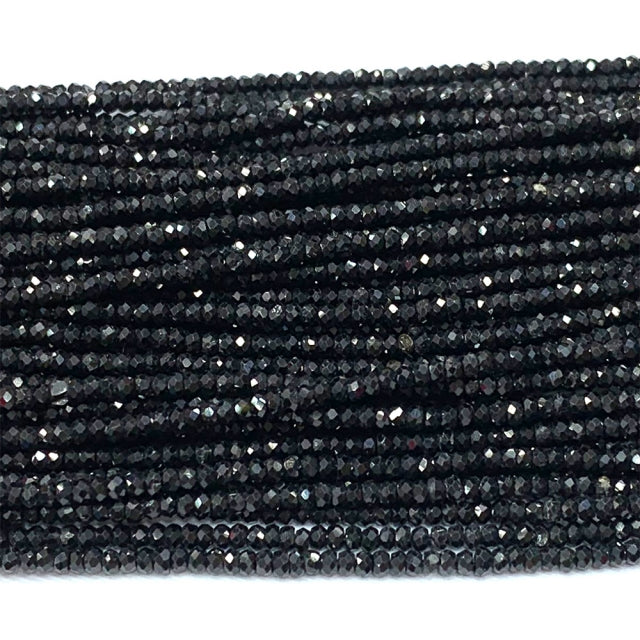 Fio de Pedra Natural Botão Facetado 3x4mm | 40cm para Joias