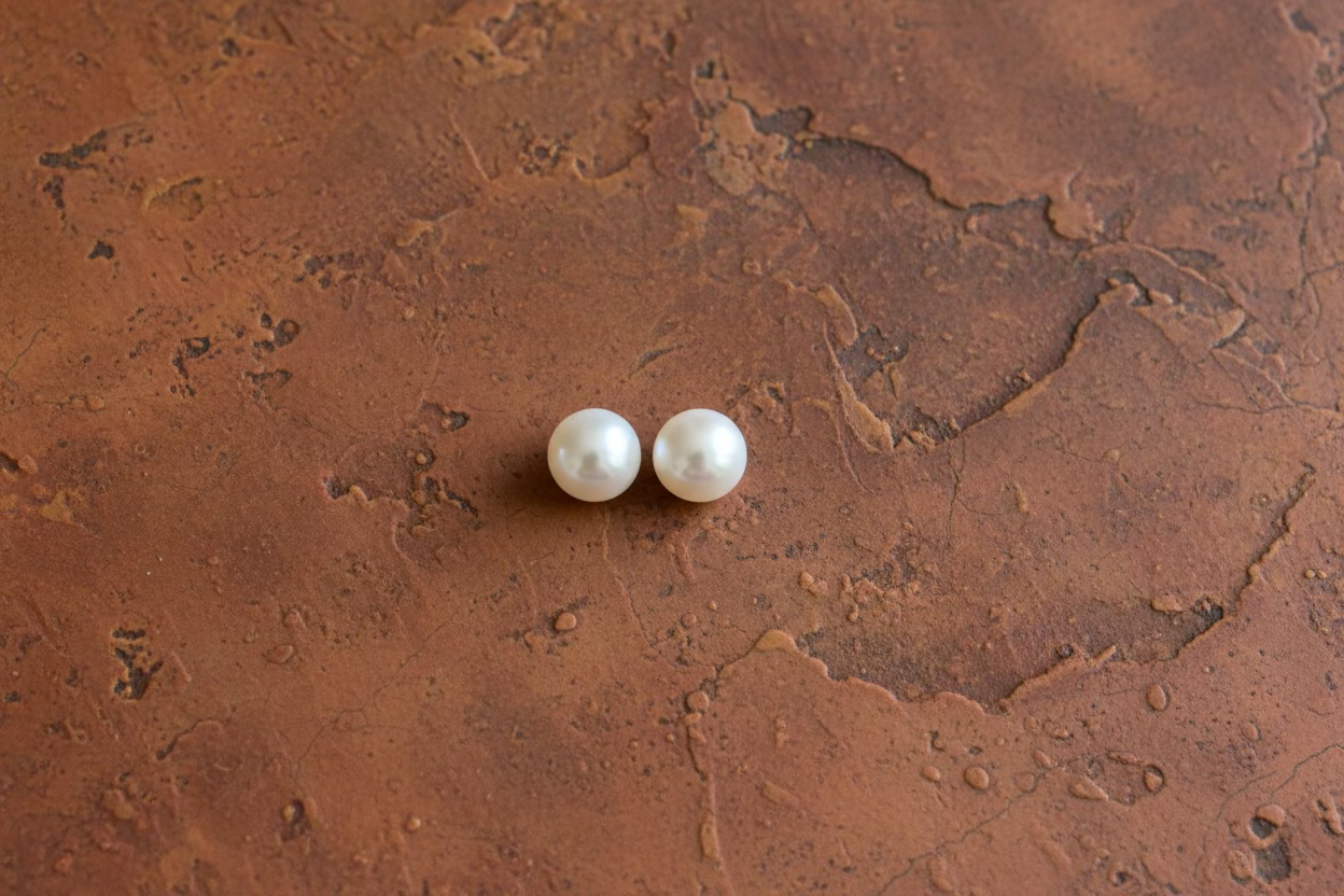 Par de Pérolas Mabe Naturais 9mm para Brincos (2 Peças)