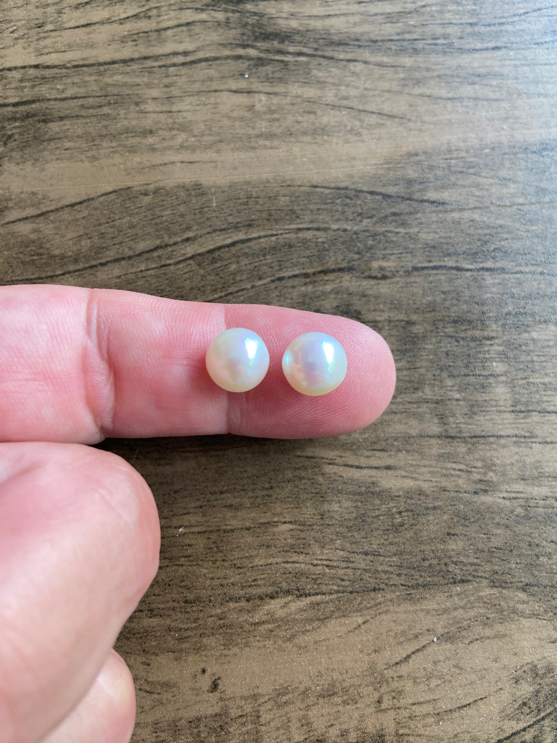 Par de Pérolas Mabe Naturais 9mm para Brincos (2 Peças)