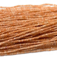 Fio de Gemas Naturais Bola Facetada 2–2.5mm – 40cm