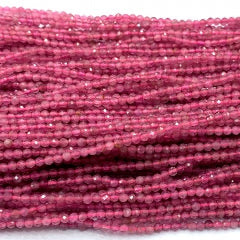 Fio de Gemas Naturais Bola Facetada 2–2.5mm – 40cm