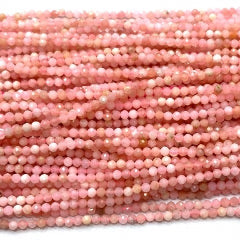 Fio de Gemas Naturais Bola Facetada 2–2.5mm – 40cm