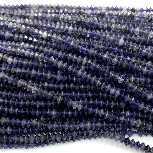 Fio de Gemas Naturais Botão Cone Facetado A 3x4mm – 40cm