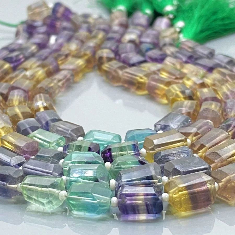 FLUORITA FACETADA 9-11 MM - 1 FIO - 33 CM