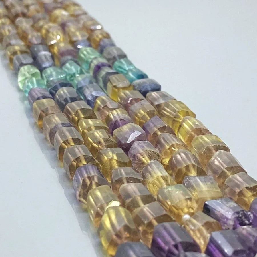 Fluorita Natural Facetada 9 a 11 mm – Pedra Natural em Fio de 33 cm