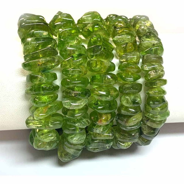 PERIDOTO AAA IRREGULAR - BRACELETE 19 CM
