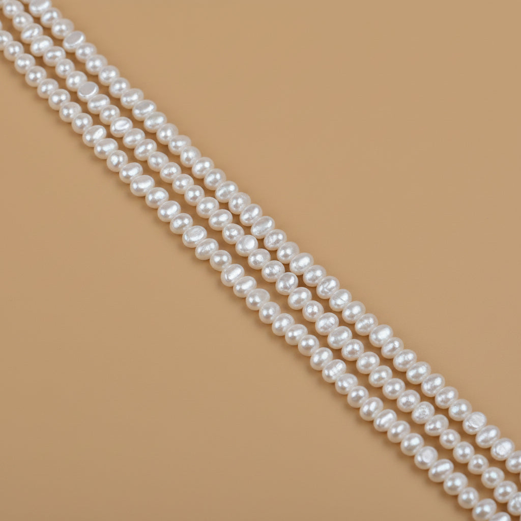 Perolas Grades B,A,AA,AAA 4-5 mm - 1 Fio - 38-40 cm