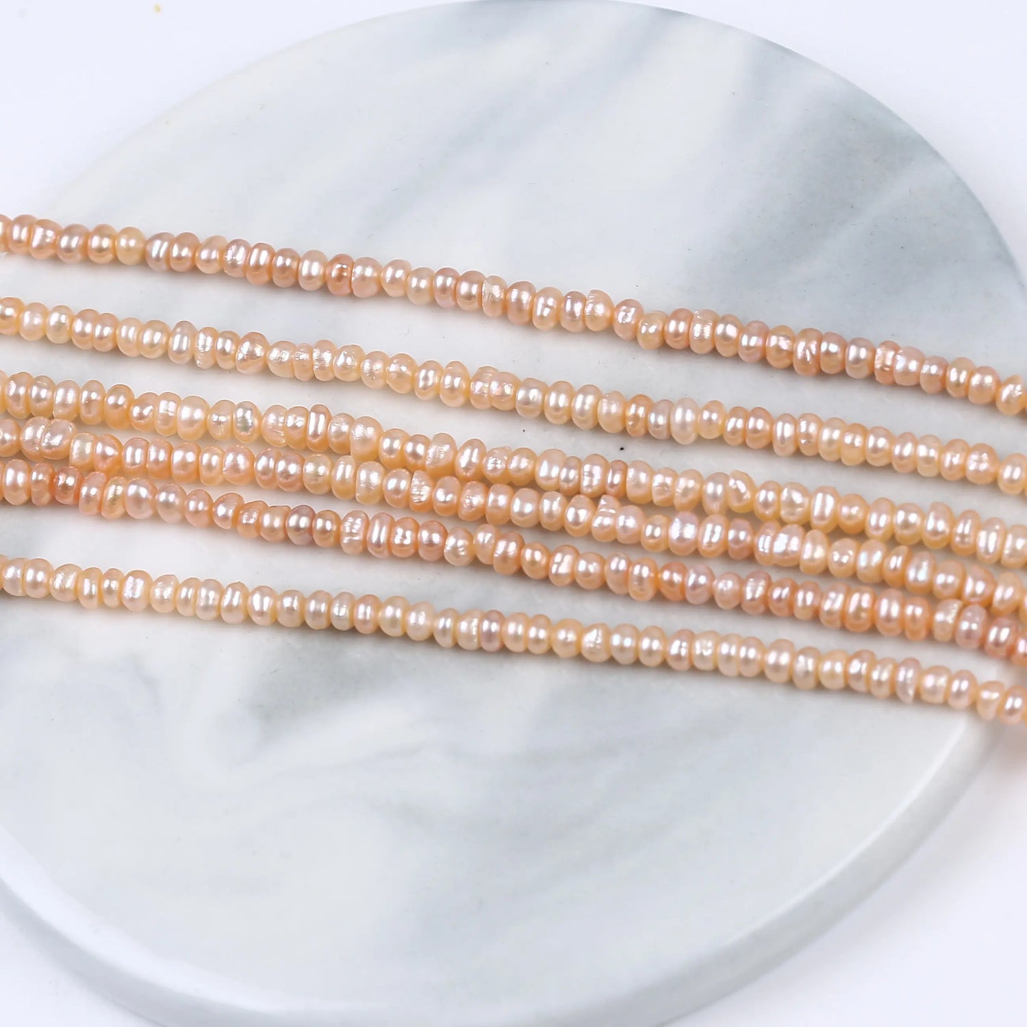 PEROLA ROSA & LAVANDA 3-3.5 MM - 1 FIO -38CM