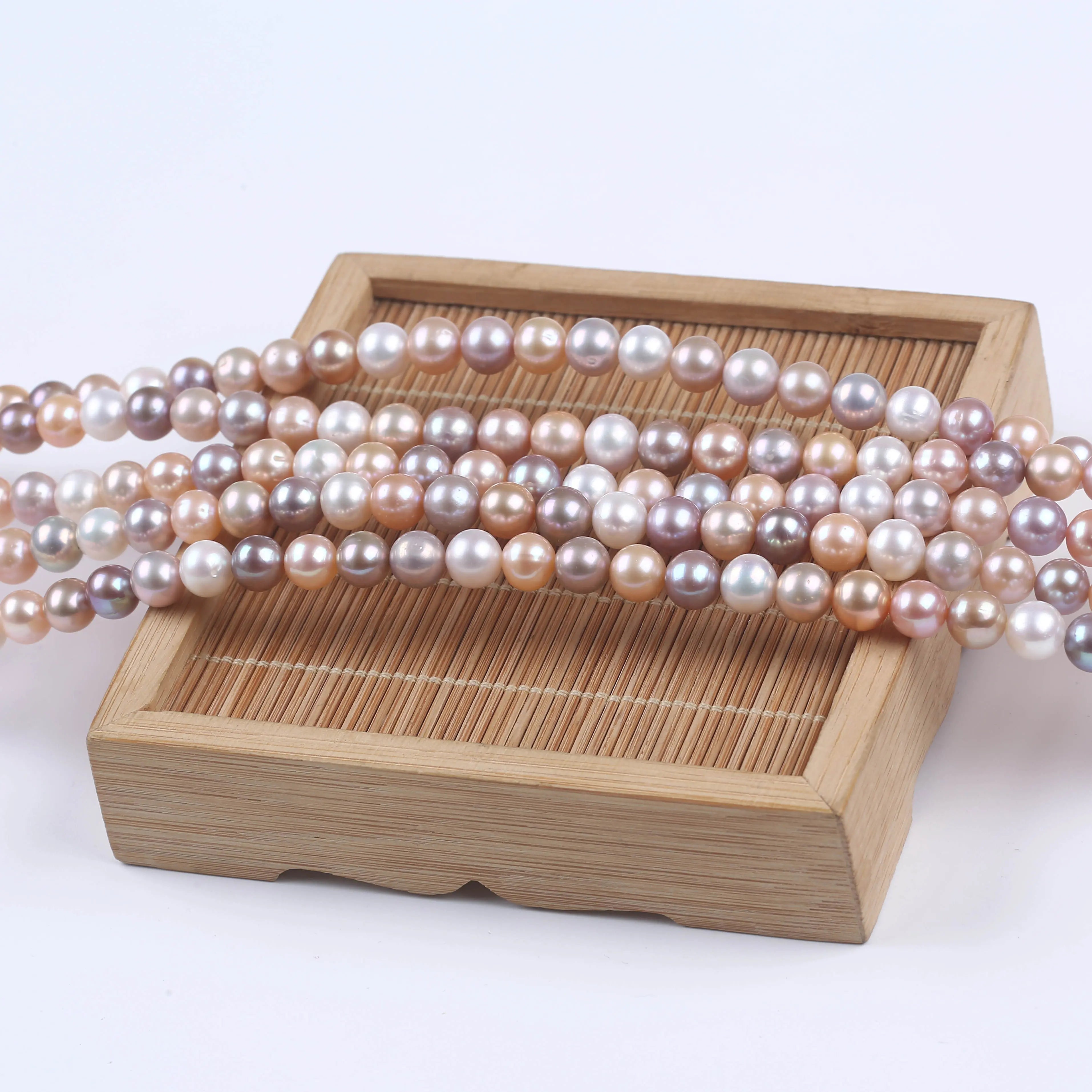 PEROLA MULTICOLOR 7-8 MM - 1 FIO - 38 CM