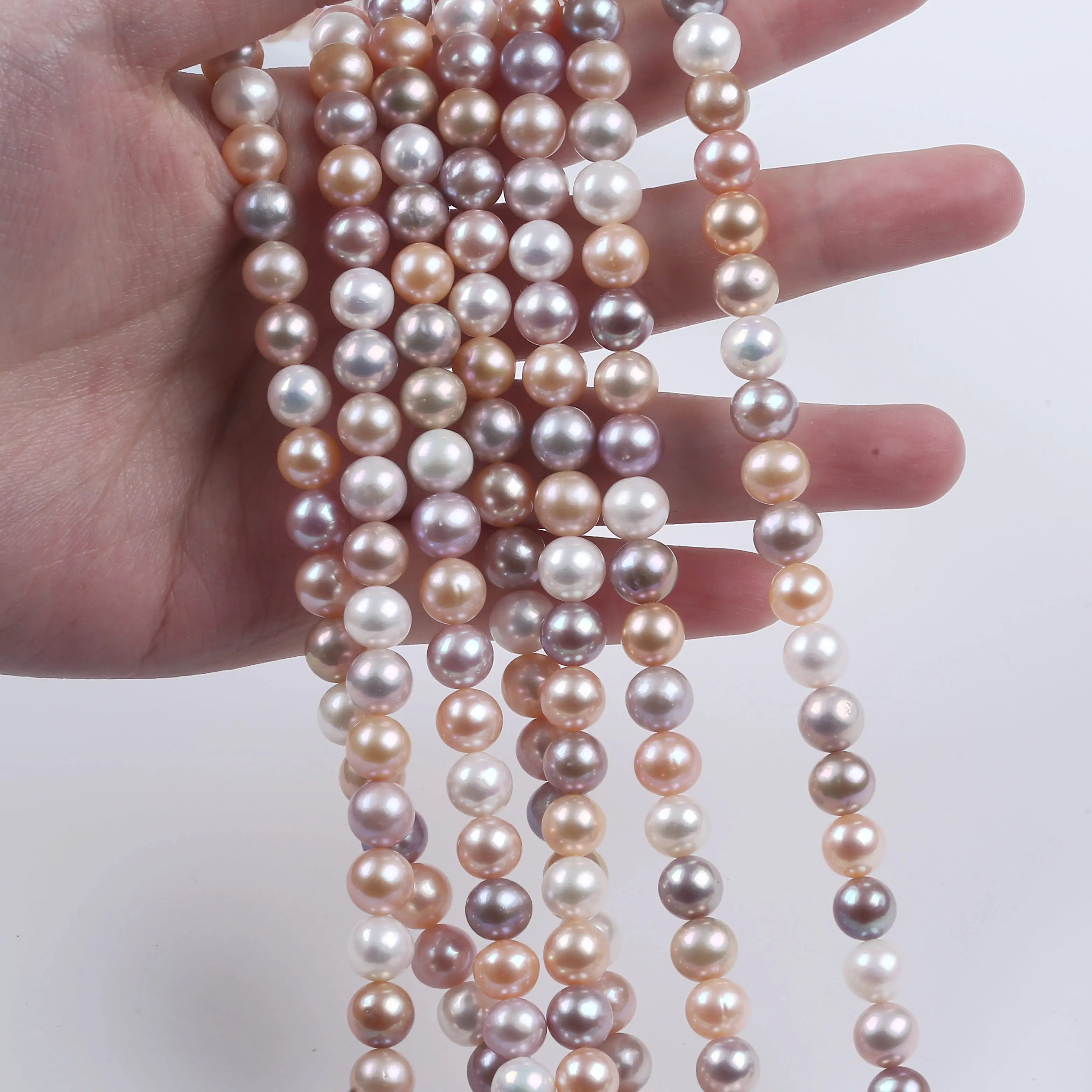 PEROLA MULTICOLOR 7-8 MM - 1 FIO - 38 CM