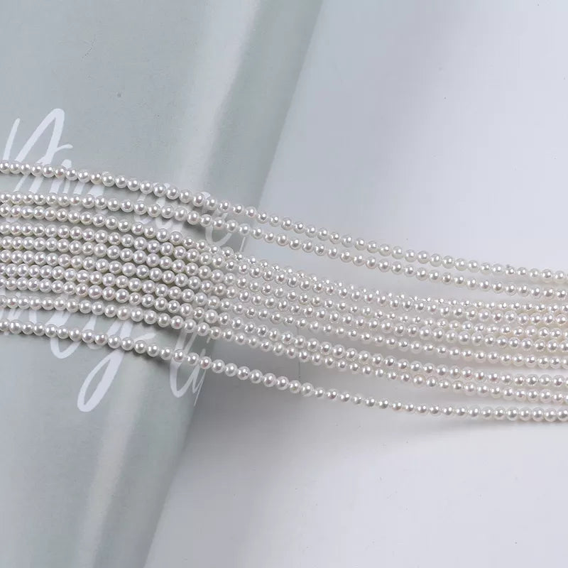 Fio de Pérola Redonda Natural AAA 2–3mm para Joalheria Delicada