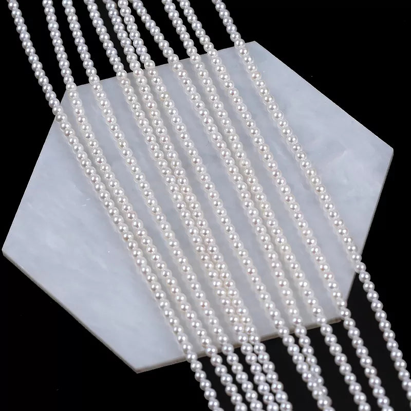 PEROLA REDONDA AAA 2.5-3 MM - 1 FIO -38 CM