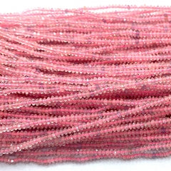 MORGANITA BOTÃO/CONE FACETADO 2x3 MM - 1 FIO - 40 CM