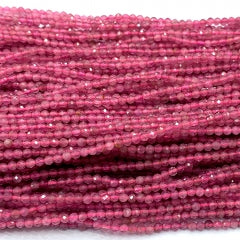 TURMALINA ROSA BOLA FACETADA 2-2.5 MM - 1 FIO - 40 CM