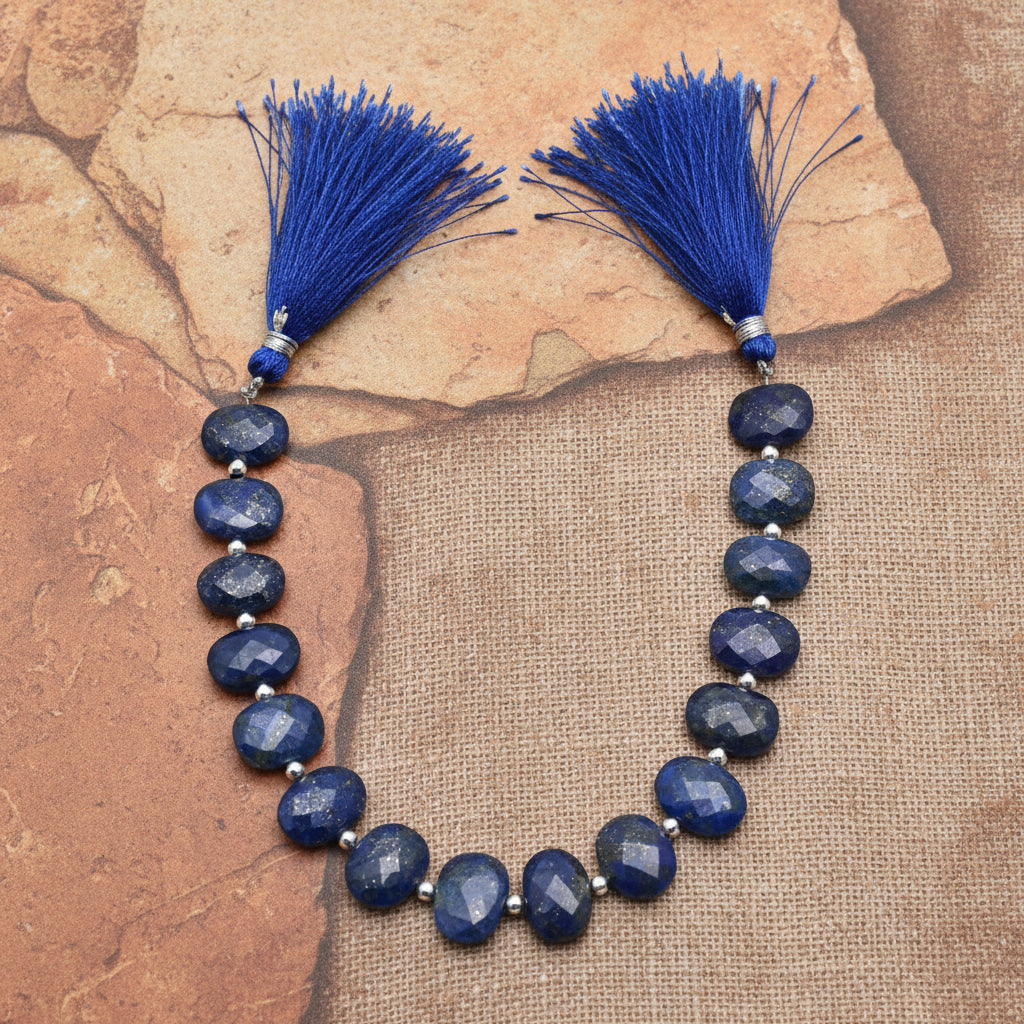 LAPIS LAZULI OVAL FACETADO 13MM - 20CM - 1 FIO