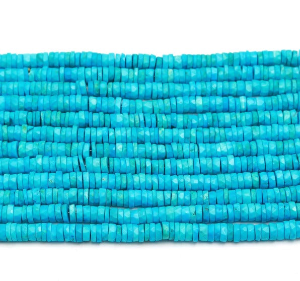 TURQUESA NATURAL HEISHI 5MM - 20CM - 1 FIO