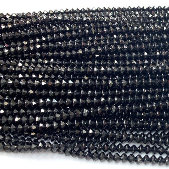 Fio de Gemas Naturais Botão Cone Facetado A 3x4mm – 40cm