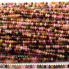 Fio de Gemas Naturais Botão Cone Facetado A 3x4mm – 40cm
