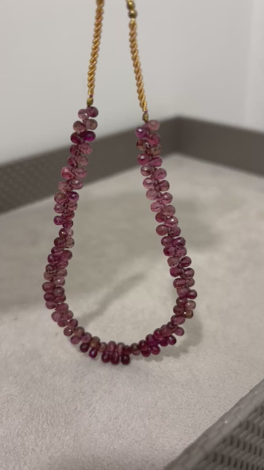 TURMALINA ROSA GOTA FACETADA  5-6 MM - 1 FIO DE 20 CM - 100 pcs