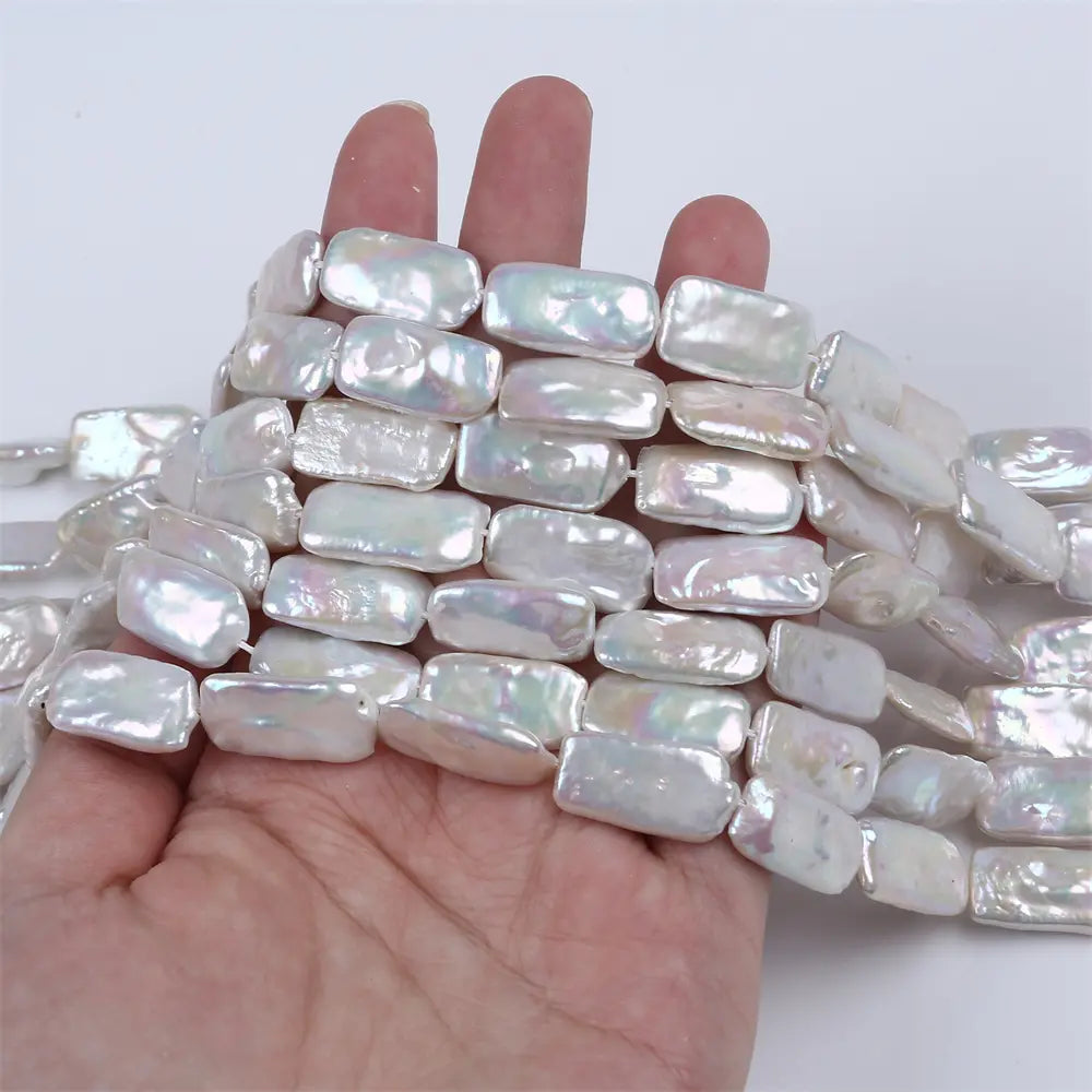 PEROLA RETANGULAR 10X20 MM - 1 FIO - 38CM