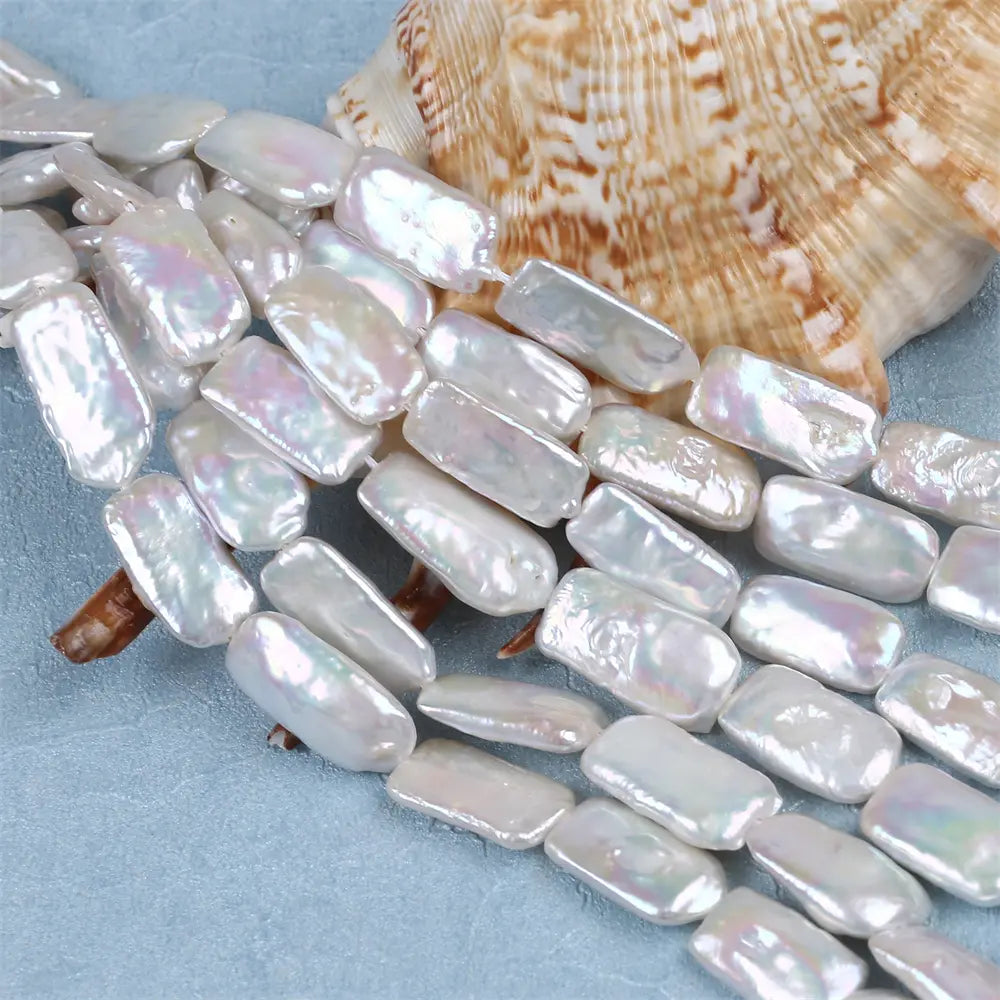 PEROLA RETANGULAR 10X20 MM - 1 FIO - 38CM