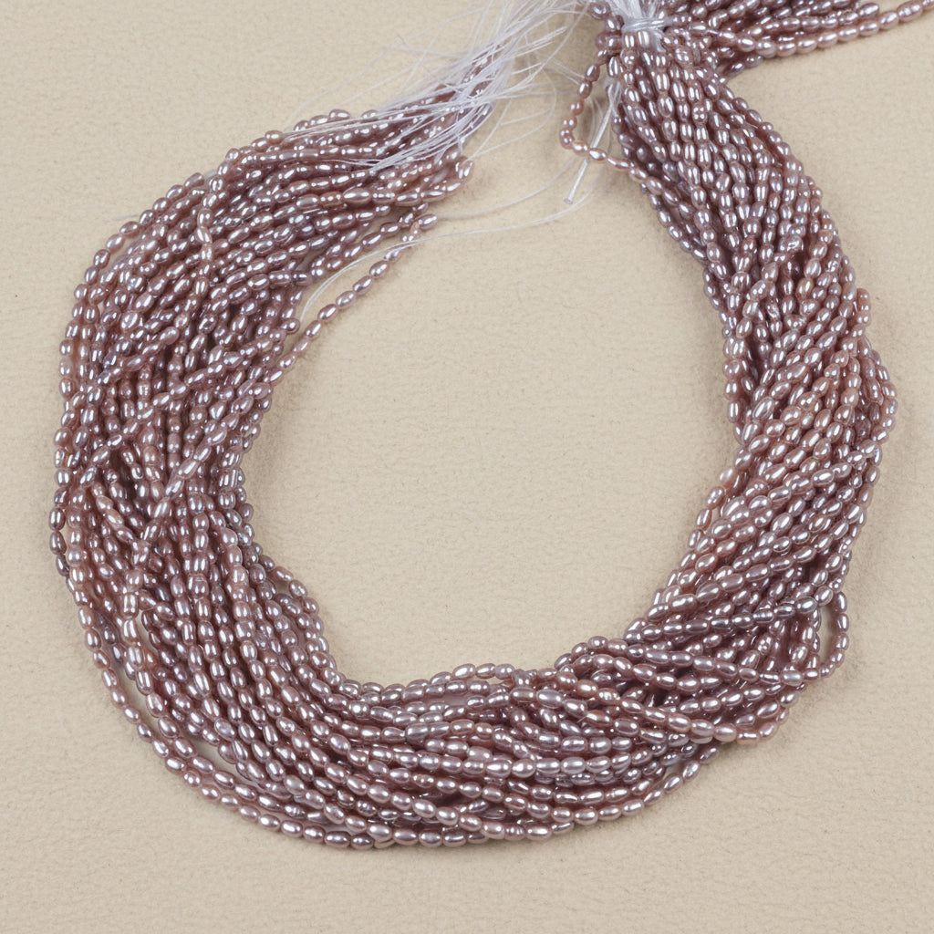 Fio de Pérola Arroz Natural AA 2.5–3mm – 38cm para Joalheria Delicada
