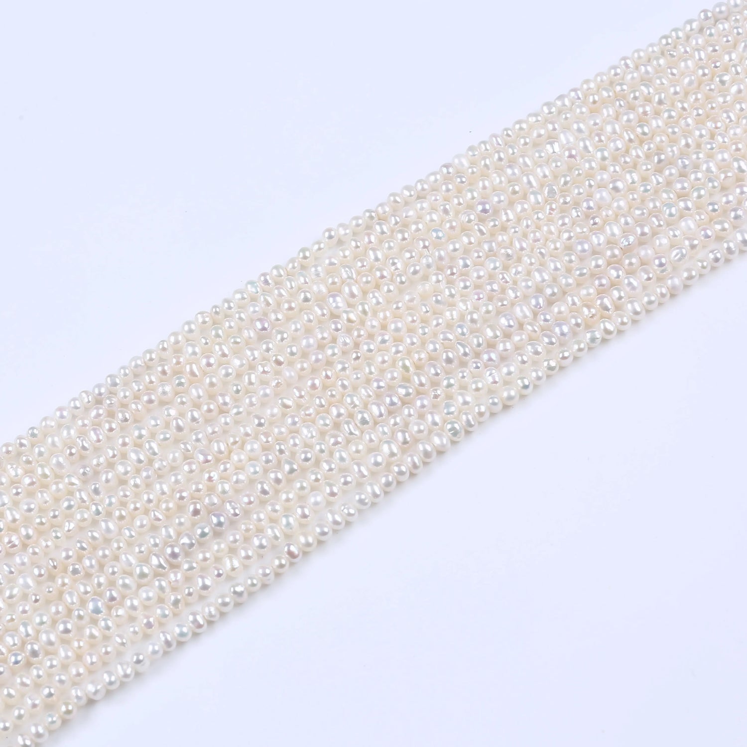 PEROLA POTATO 3-4 MM - 1 FIO - 38 CM