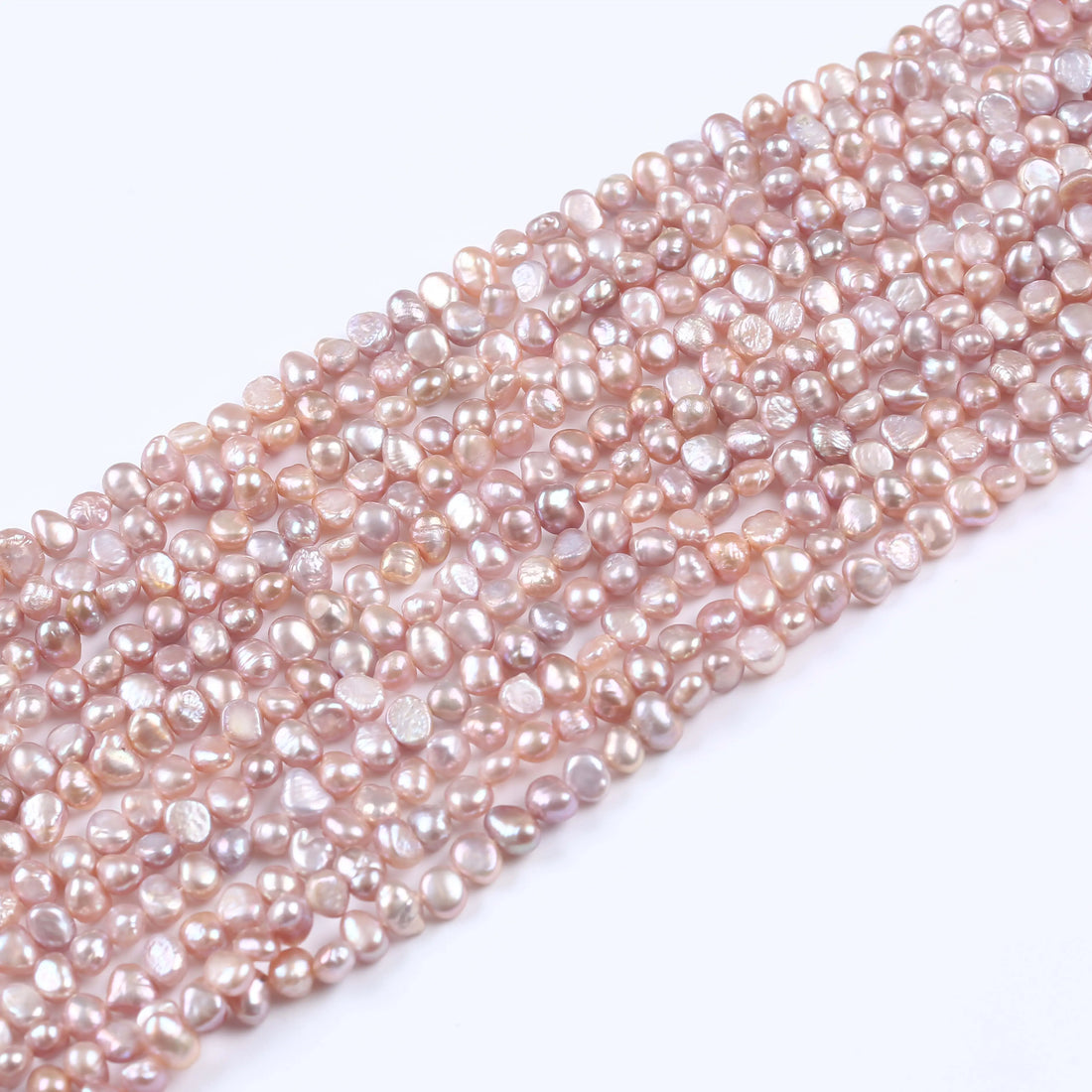 Fio de Pérola Rosa Natural 5–6mm – 38cm para Joalheria Delicada