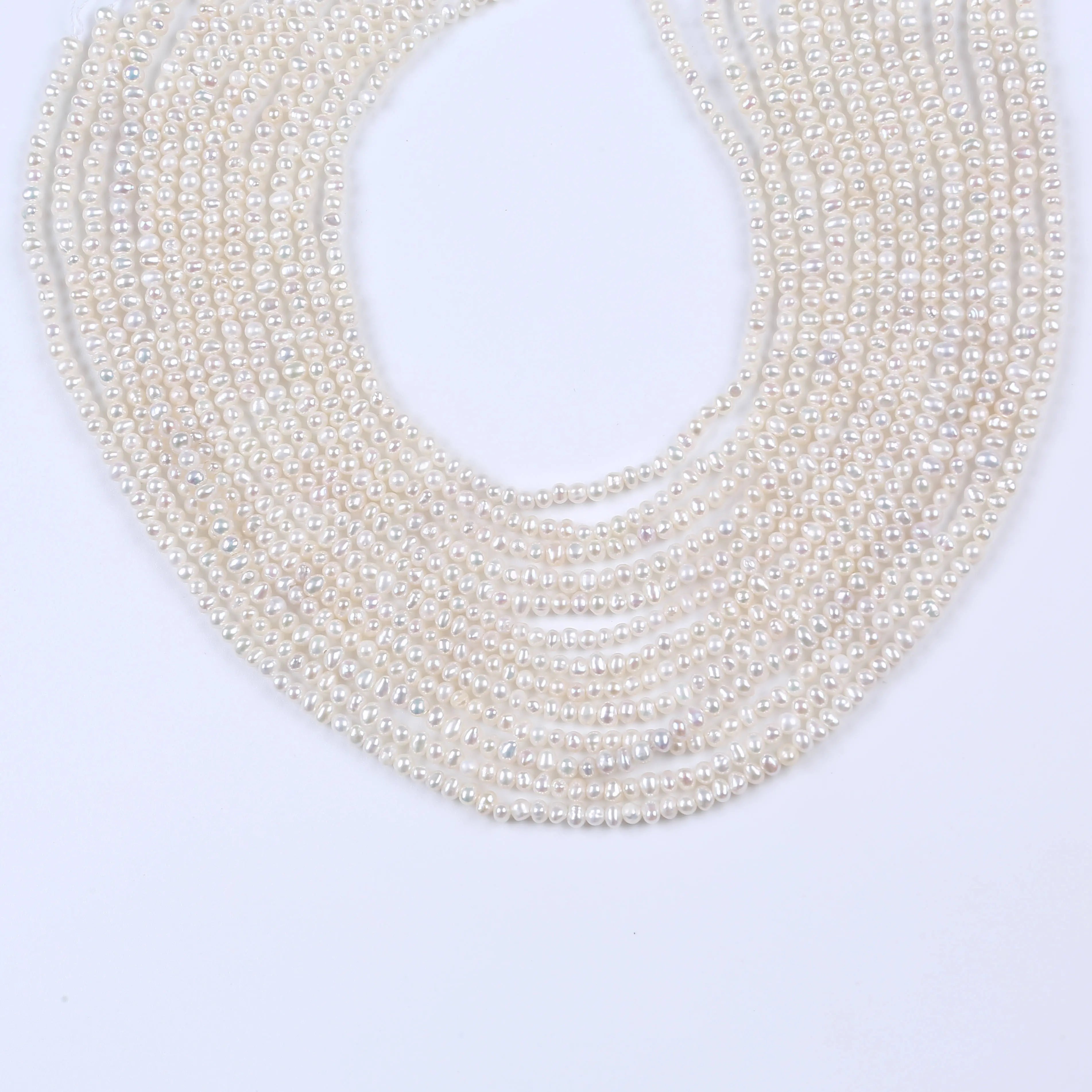 PEROLA POTATO 3-4 MM - 1 FIO - 38 CM