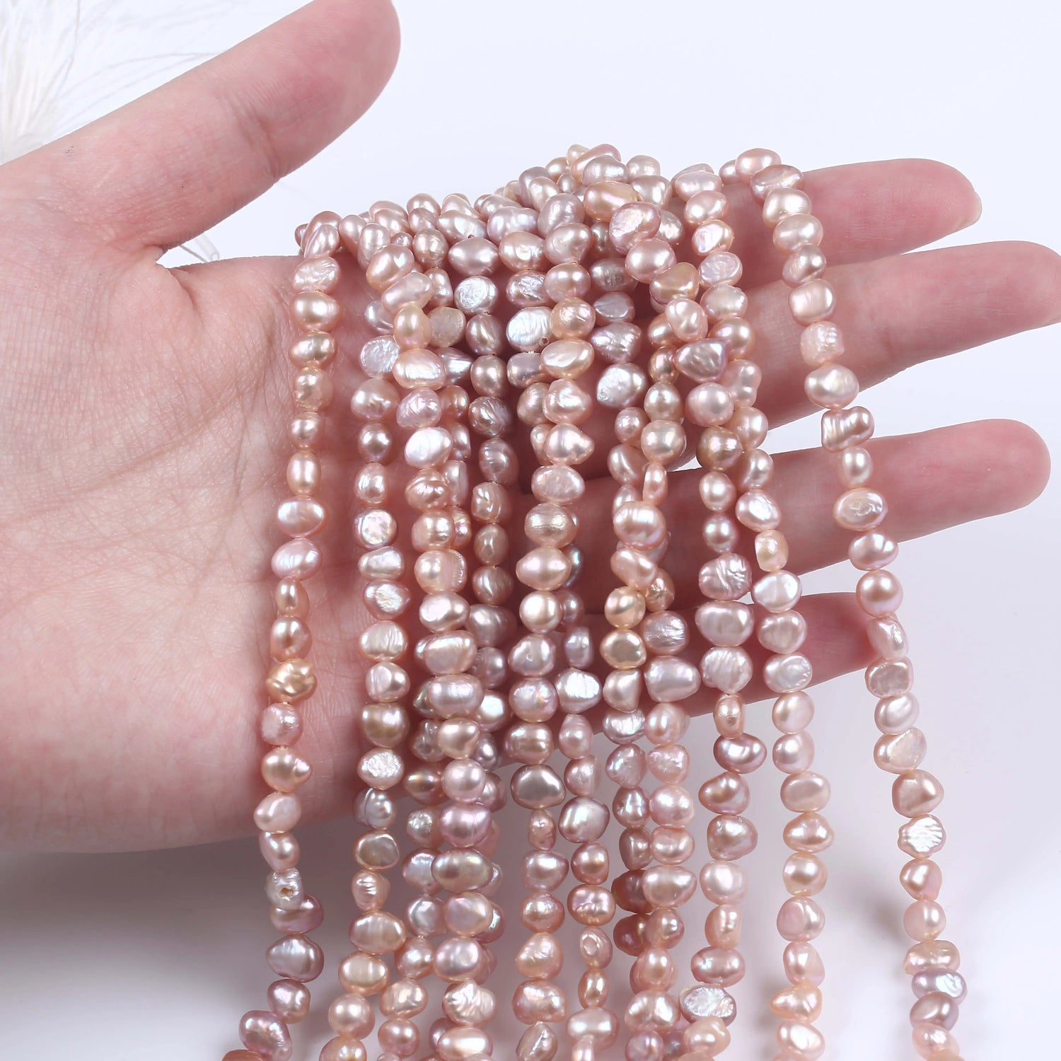 PEROLA ROSA 5-6 MM -1 FIO -38 CM