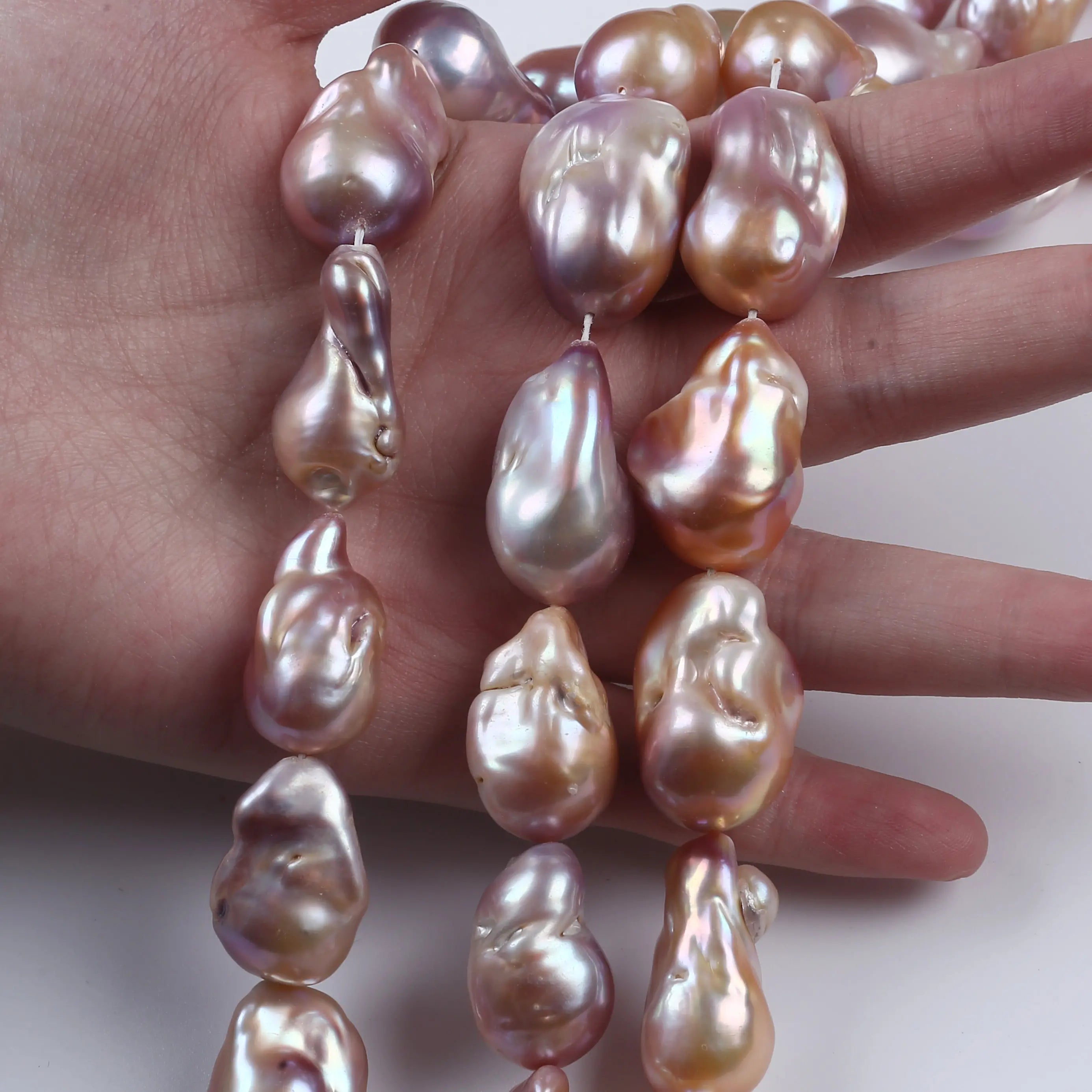 PEROLA BARROCA 16X27 MM  - 1 FIO - 38 CM