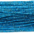 PRODUTO PARA ENCOMENDA - Sg-KV0011 Apatita Azul Botão/Cone Facetado 2.6 mm - 1 Fio - 40cm