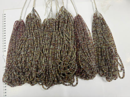 Safira Botão Facetado 3-4 mm - 1 Fio 40 cm