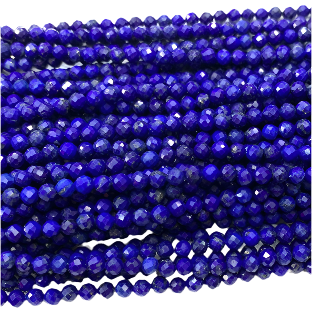 LAPIS LAZULI BOLA FACETADA 2-2.5 MM - 1 FIO - 40 CM