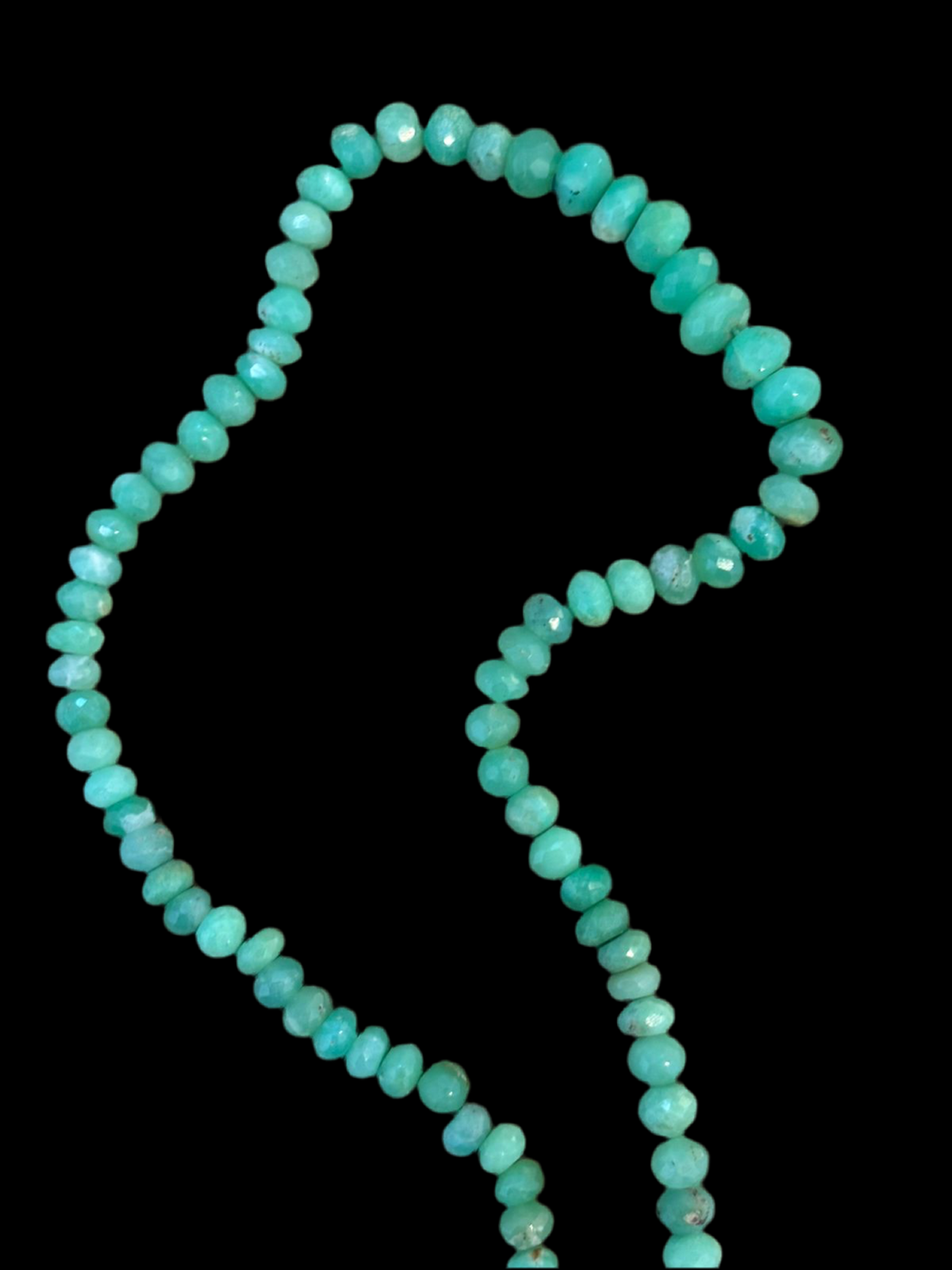 CRISOPRÁSIO BOTÃO FACETADO - 1 FIO - 38CM