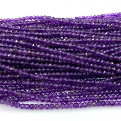 Fio de Pedra Natural Botão Facetado 3x4mm | 40cm para Joias