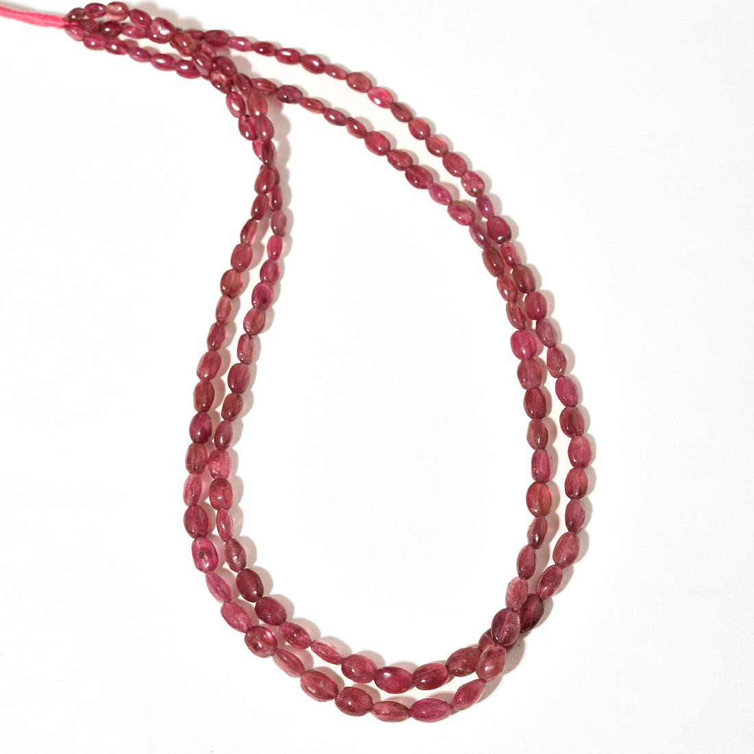 Turmalina Rosa AAA Oval 6x4 a 7x5 mm – Pedra Natural em Fio de 40 cm para Joias