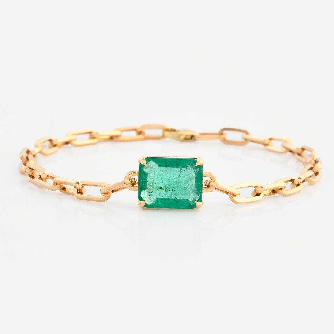 Pulseira Chain Emerald Cut Esmeralda