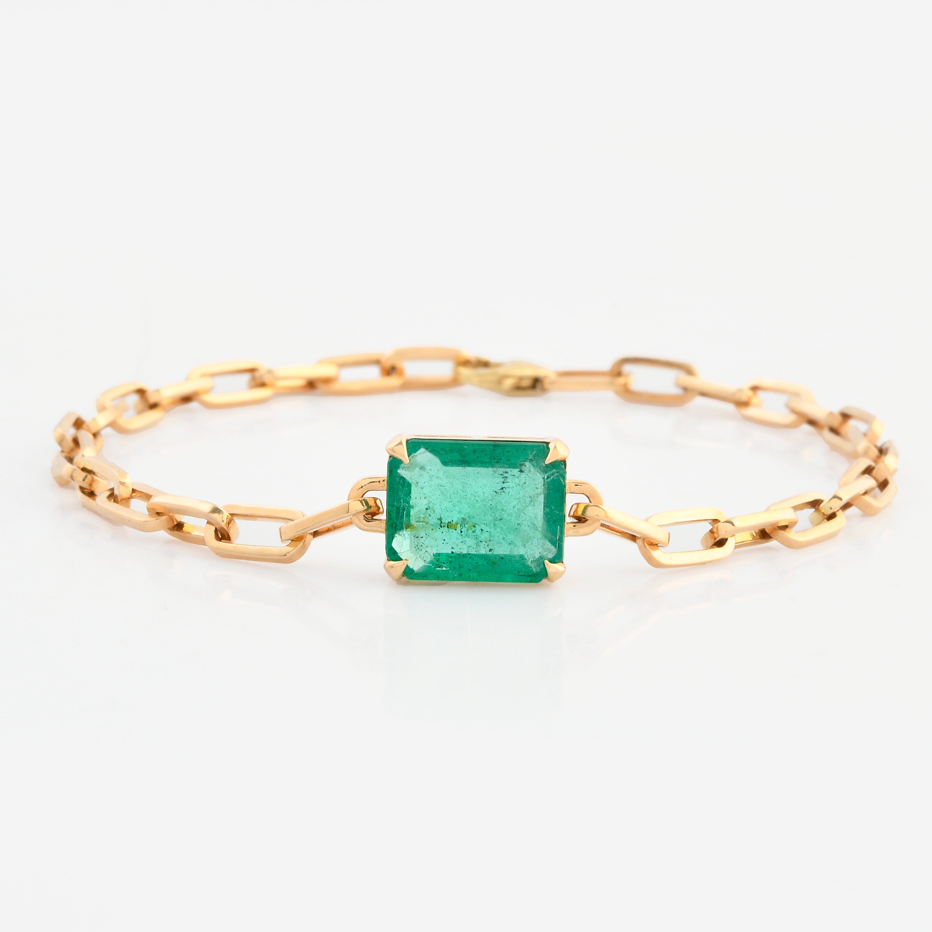 Pulseira Chain Emerald Cut Esmeralda