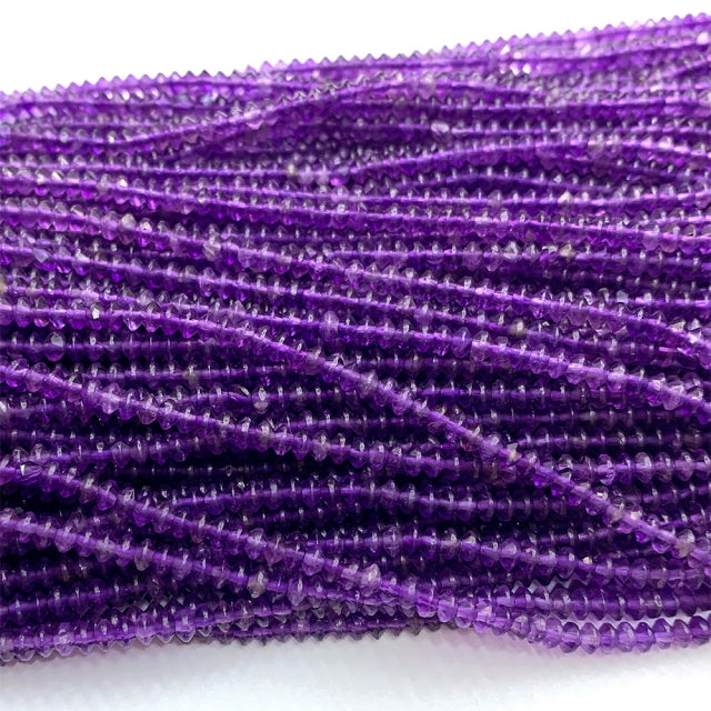 Fio de Gemas Naturais Botão Cone Facetado A 3x4mm – 40cm
