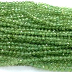 Apatita Verde Bola Facetada 2-2.5 MM - 1 FIO - 40 CM