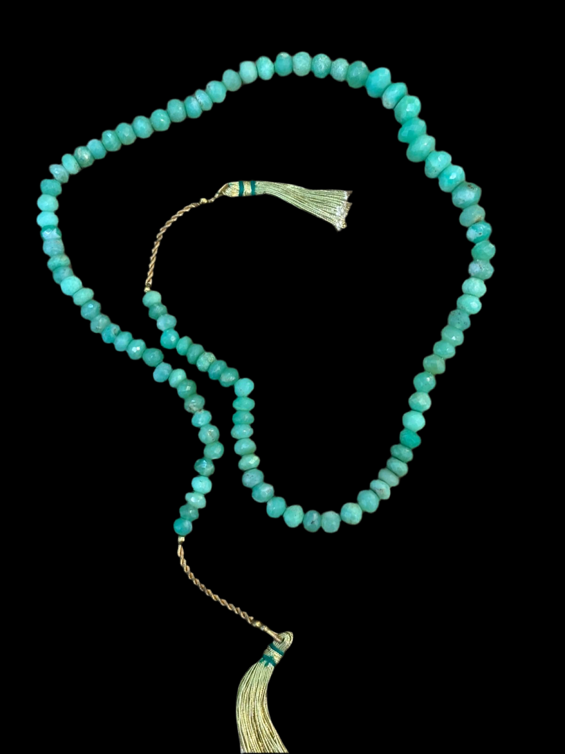 CRISOPRÁSIO BOTÃO FACETADO - 1 FIO - 38CM